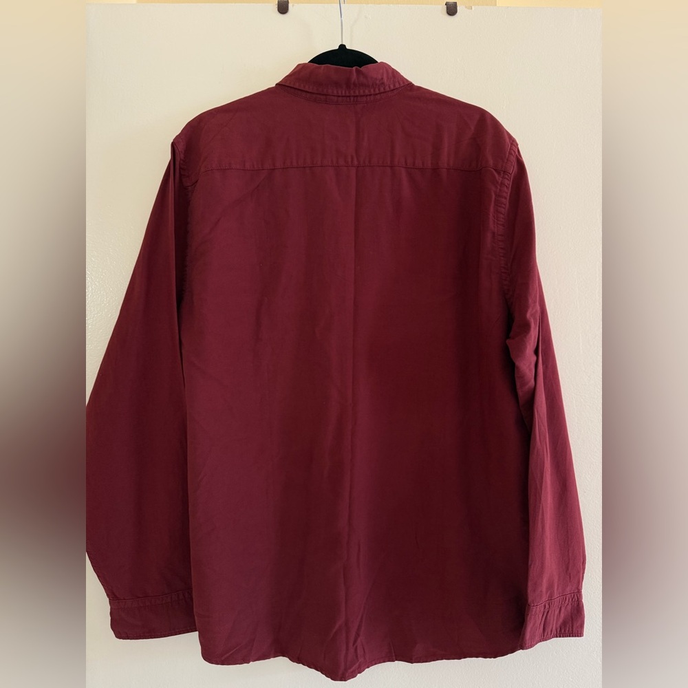 Express Men's Burgundy Shirt - Picture 6 of 6